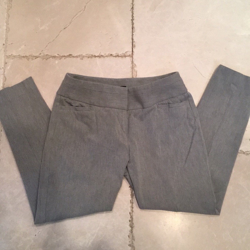 Loft Julie Skinny Gray Herringbone ankle pants